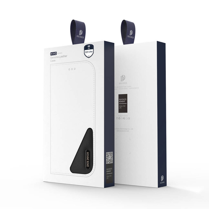 Dux Ducis Hivo Hülle Samsung Galaxy S23 Ultra Hülle mit Flip Wallet Ständer RFID blockierend rot