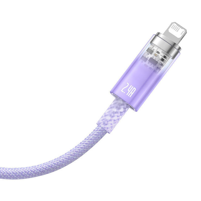 Fast Charging cable Baseus USB-A to Lightning Explorer Series 1m 2.4A (purple)
