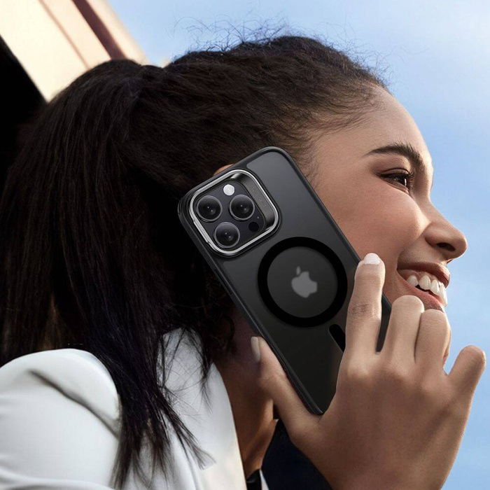 Etui Esr Classic Hybrid Kickstand Halolock Magsafe & Tempered Glass iPhone 16 Pro Max Frosted Black