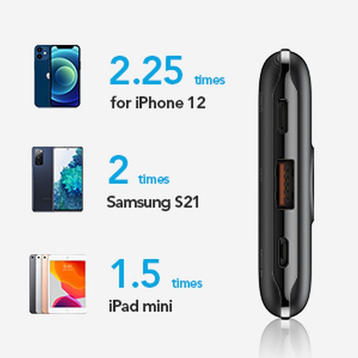 Powerbank Veger S11 (W1140) PD QC3.0 2A 22,5W 10 000 mAh czarny 