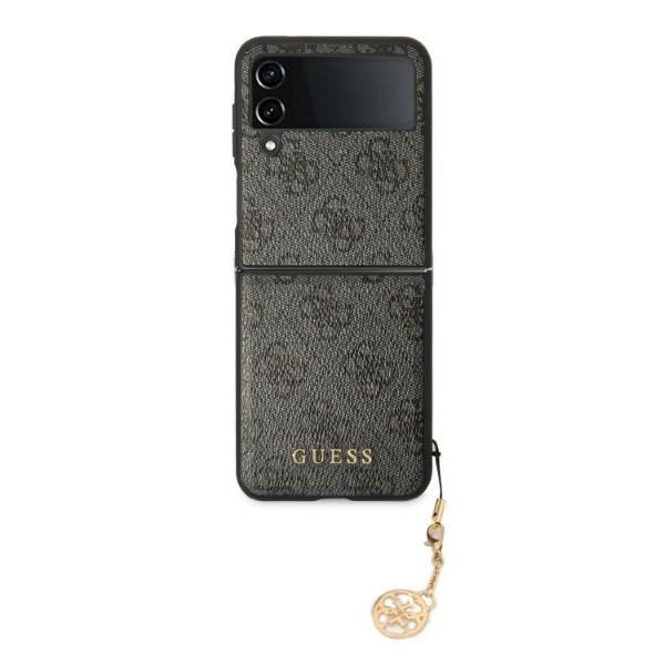 Hülle Guess F721 Z Flip 4 grau/grau hartcase 4G Charms Kollektion