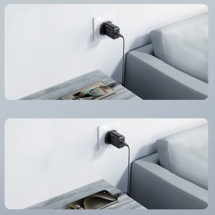 Ładowarka sieciowa Joyroom JR-TCF23 25W z kablem USB-C 1m - czarna