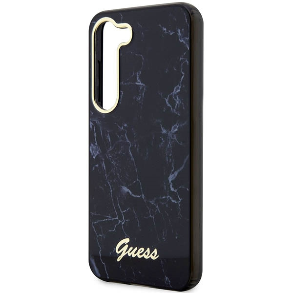 Hülle Guess GUHCS23MPCUMAK S23 +S916 schwarz/schwarz hartcase Marmor Case
