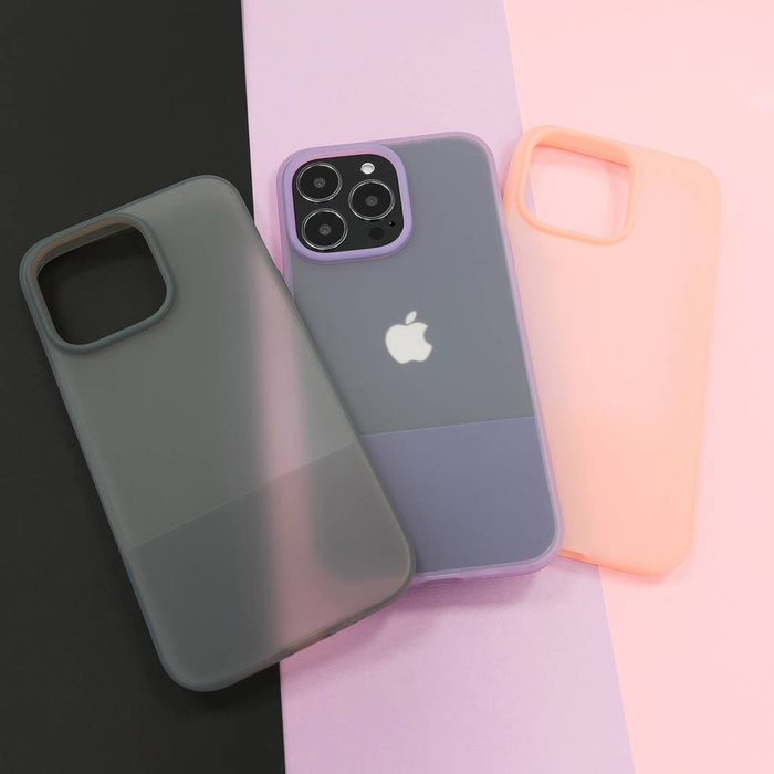 Cover Kingxbar Plain Series per iPhone 13 cover in silicone grigio