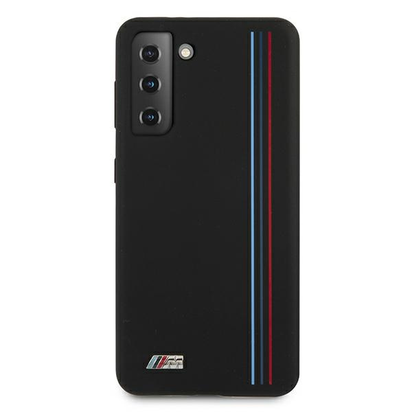 Puzdro BMW Samsung Galaxy S21 Plus Silikónové prúžky M Collection BMHCS21MSIVTBK Black Case