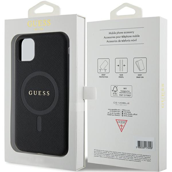 Guess GUHMN61PSAHMCK iPhone 11 / Xr 6.1" noir/noircase Saffiano MagSafe