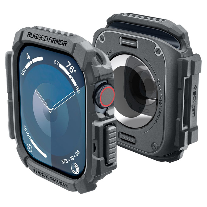 Funda Spigen Rugged Armor Apple Watch 10 (46 MM) GRIS OSCURO