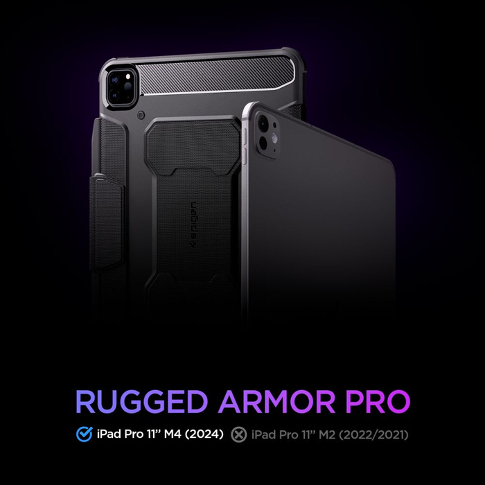 Hülle Spigen Rugged Armor iPad "pro" Pro 11 5 / 2024 Schwarz