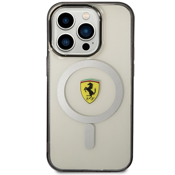Case Ferrari FEHMP14XURKT iPhone 14 Pro Max 6.7" clear/transparent hardcase Outline MagSafe Case