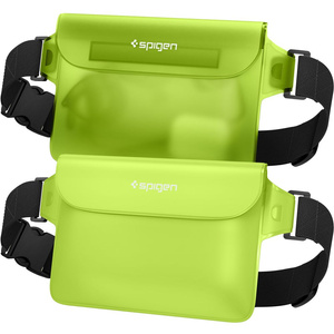 Hülle Spigen A620 Wasserdichte Universal-Gürteltasche 2er-Pack Kaktusgrün Case