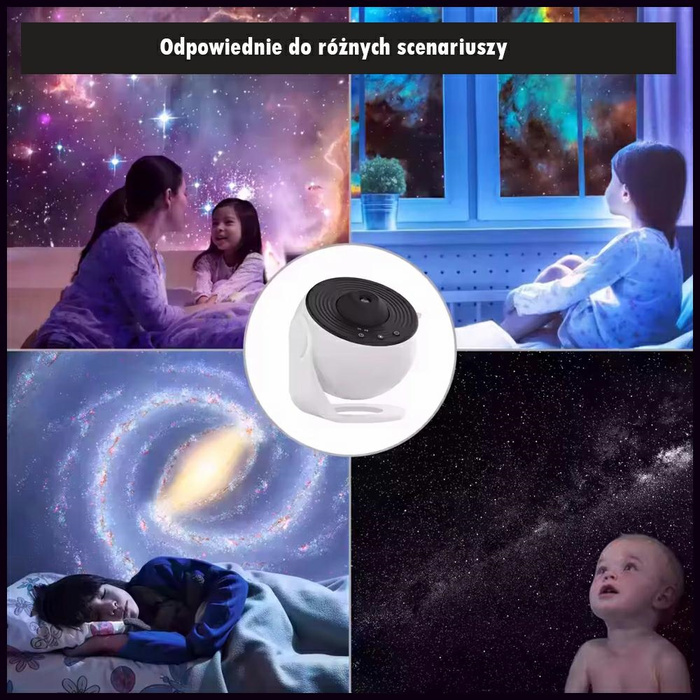 Projektor Galaktyczny MajesticLine biały