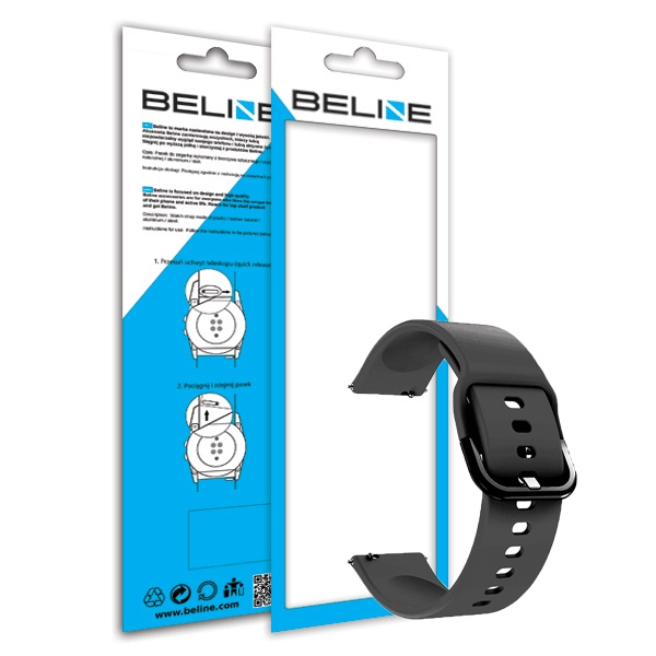Beline pasek Watch 20mm Classicczarny/black