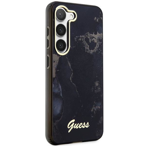 Funda Guess GUHCS23MHTMRSK S23 Plus S916 negro/negro durocase Colección Golden Marble Case