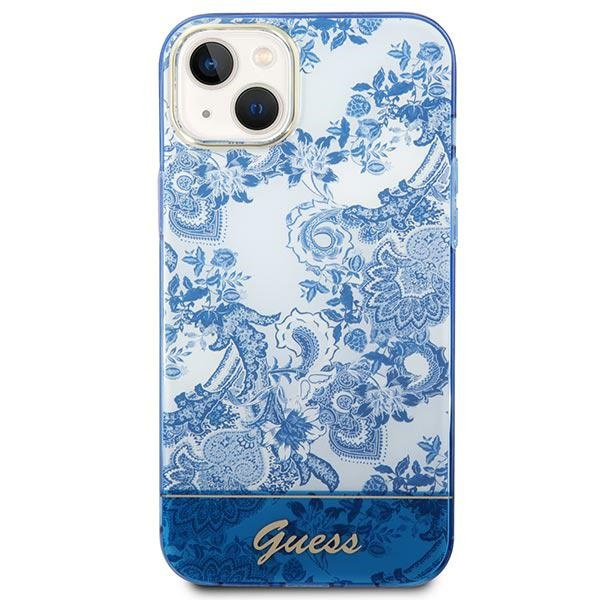 Case Guess GUHCP14MHGPLHB iPhone 14 Plus 6.7" blue/blue hardcase Porcelain Collection