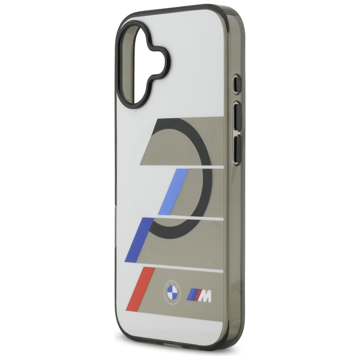 Etui BMW M IML Metal Buttons Tricolor    Lines MagSafe do iPhone 17 antracyt