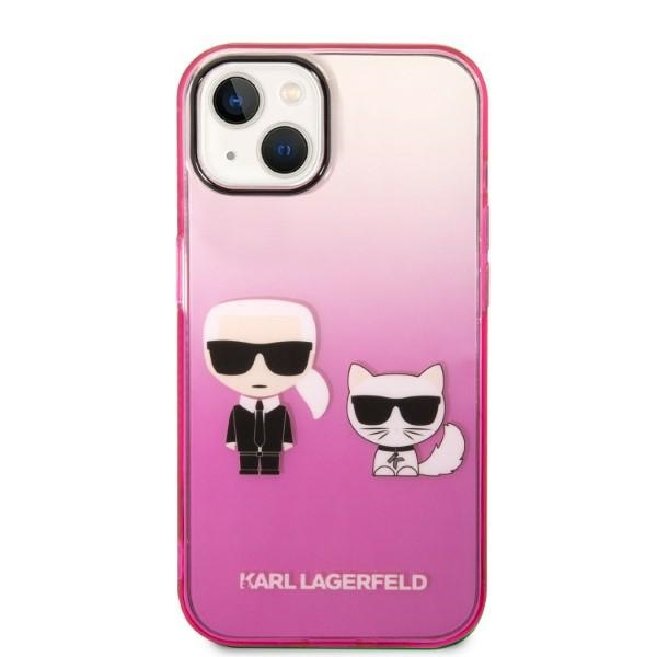 Karl Lagerfeld KLHCP14MTGKCP iPhone 14 Plus 6.7" hardcase pink/pink Gradient Ikonik Karl & Choupette