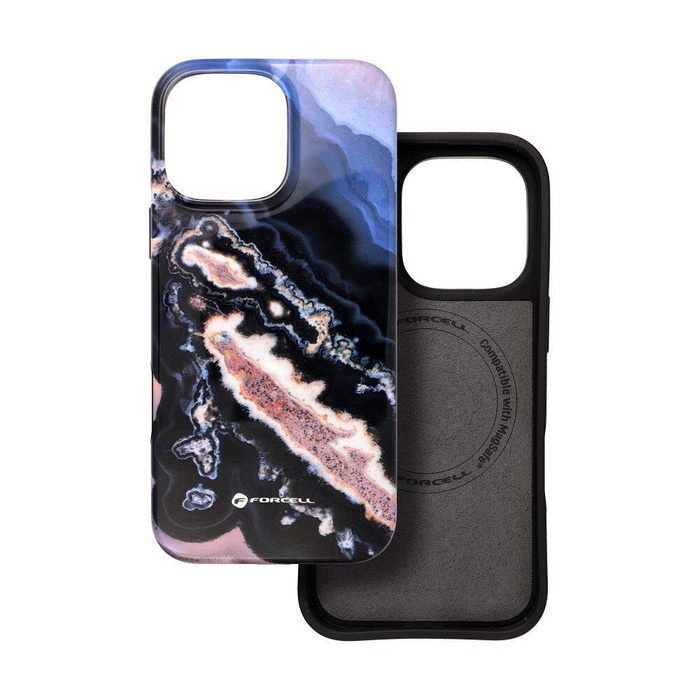 Etui na iPhone 16 PRO MAX Forcell F-Protect Mirage zgodny z MagSafe Military Drop-Test gold island