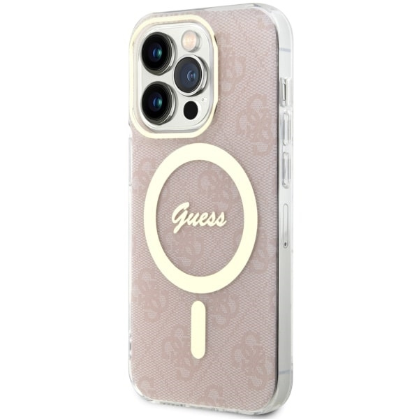 Cover Guess GUHMP14LH4STP iPhone 14 Pro 6.1" rosa/rosa rigidocase 4G MagSafe Case