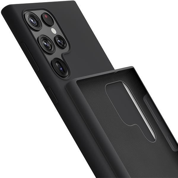 3mk Silicone Case Sam S23 Ultra S918 noir/noir