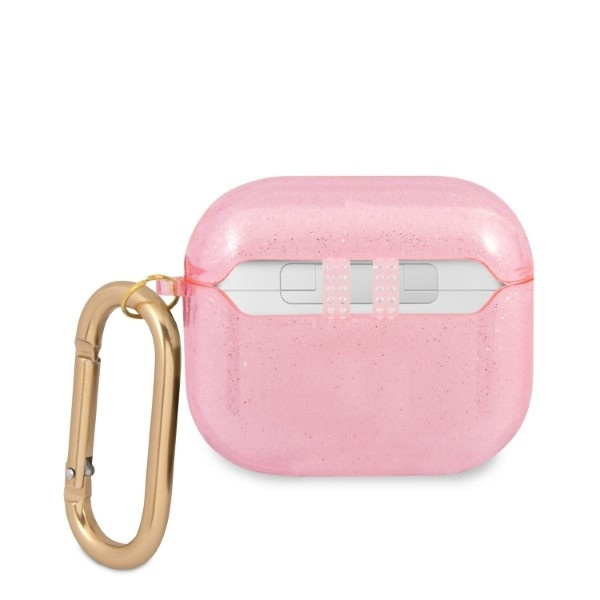 Guess GUA3UCG4GP AirPods 3 cover pink / pink Glitter Collection