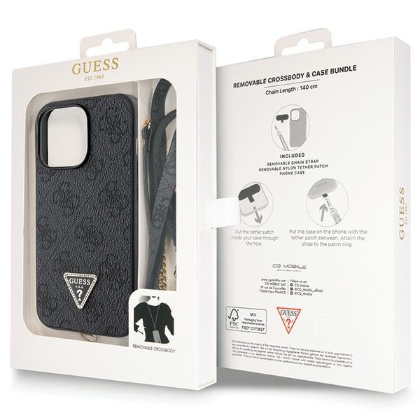 Guess GUHCP13XP4TDSCPK iPhone 13 Pro Max 6.7" negro/negro durocase Crossbody 4G Metal Logo