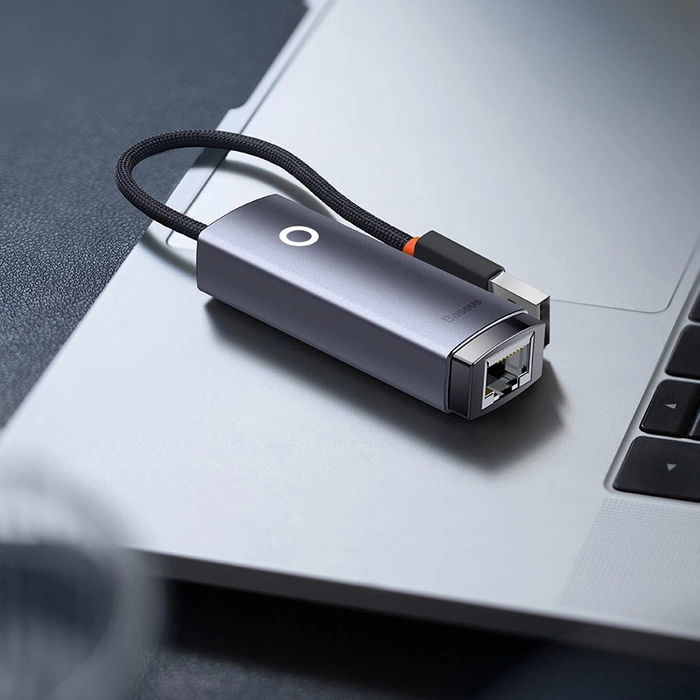 [RETURNED ITEM] Adattatore USB serie Baseus Lite - presa LAN RJ45 100Mbps grigio (WKQX000013)