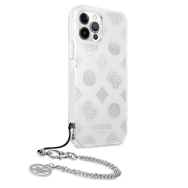 Coque GUESS Apple iPhone 12 Pro Max Peony Chain Collection Silver Hardcase