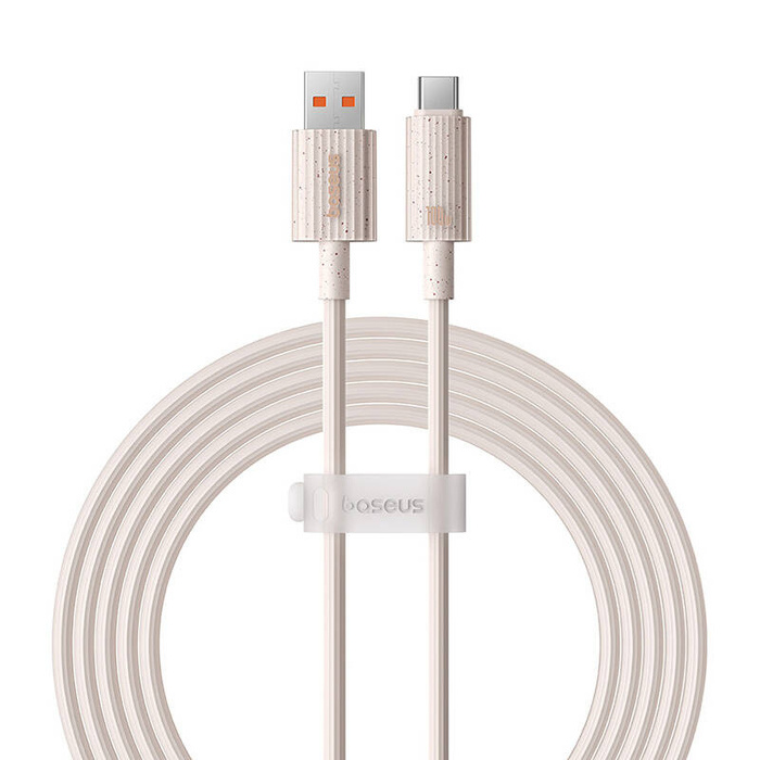Kabel szybko ładujący Baseus USB do USB-C Habitat Series 100W, 2m (różowy)