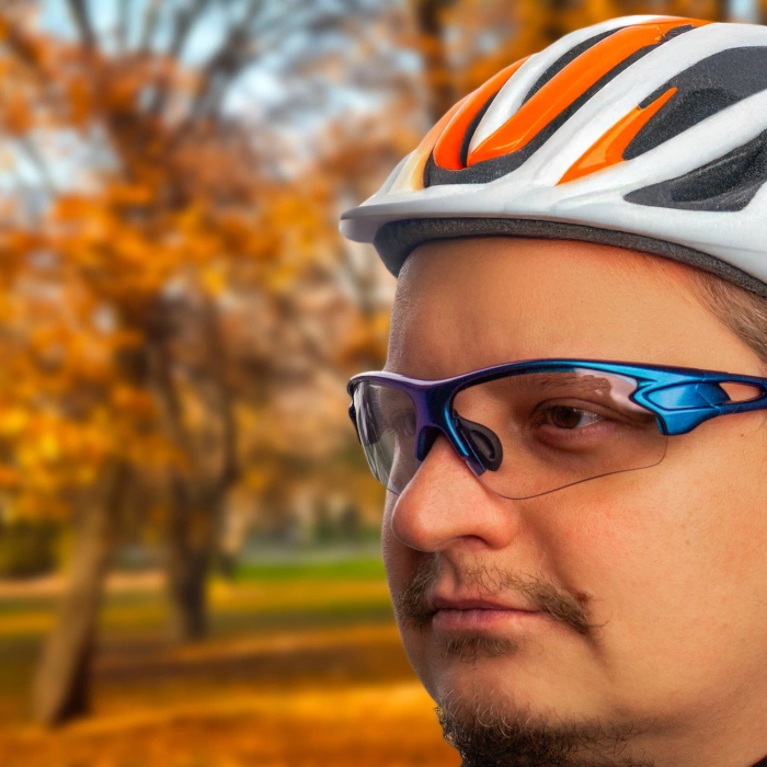 Rockbros 10069 fotochromatické cyklistické brýle UV400 - modré