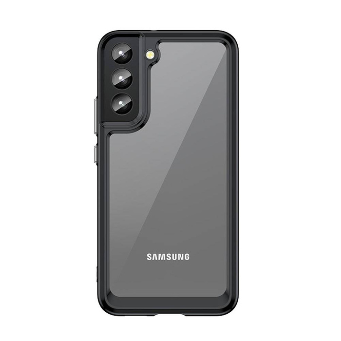Custodia Cover Space per Samsung Galaxy S22 + (S22 Plus) Cover rigida con cornice in gel nera