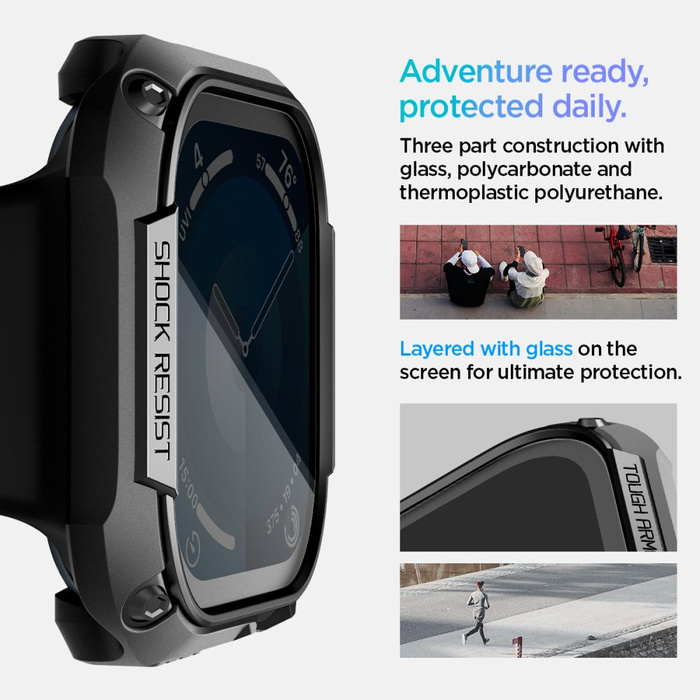 Funda Spigen Tough Armor Apple Watch 10 (46 MM) NEGRO