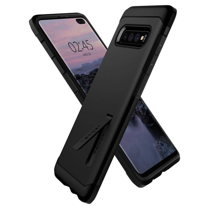 Coque SPIGEN Étui Tough Armor noir pour Samsung Galaxy S10+ Plus