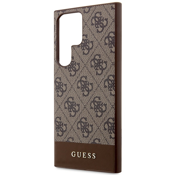 Cover Guess GUHCS23LG4GLBR S23 Ultra S918 marrone/marronecase Collezione 4G Stripe Case