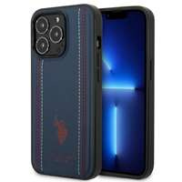 US Polo USHCP14XPFAV iPhone 14 Pro Max 6.7" navy/navy blau Leder Naht
