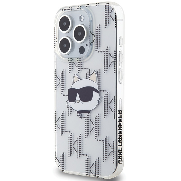 Etui Karl Lagerfeld KLHCP15LHKLPCHT iPhone 15 Pro 6.1" transparent hardcase IML Choupette Head & Monogram