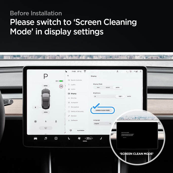 SPIGEN GLAS.TR "EZ FIT" TESLA MODEL Y / 3 Tempered Glass