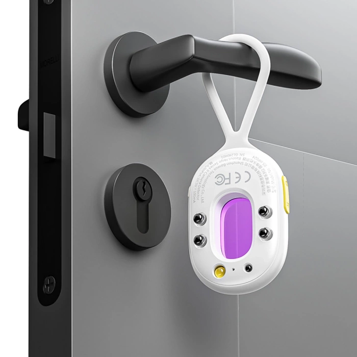 Baseus Heyo Series II Hidden Camera Detector with Alarm and Mini Flashlight + Baseus Simple USB-A - USB-C Cable - White