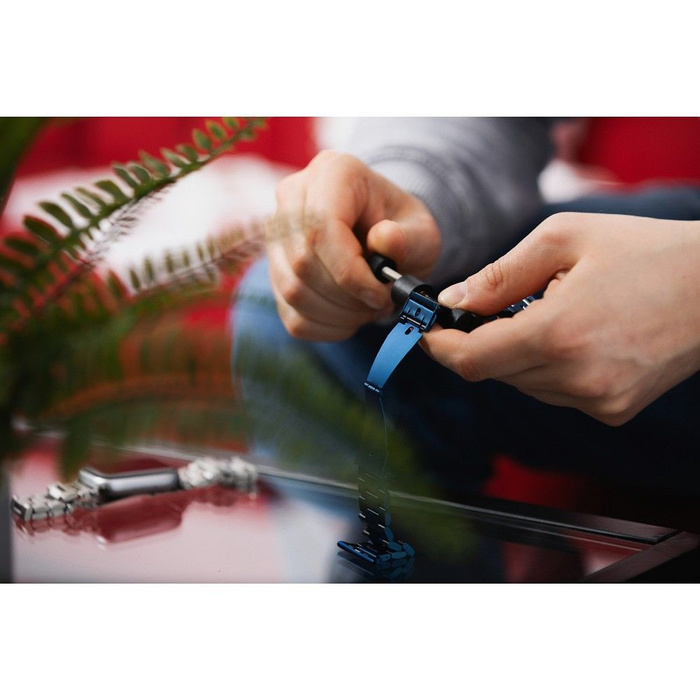 Pasek do Samsung Galaxy Watch Forcell F-Design FS06 zatrzask stal 22 mm srebrny