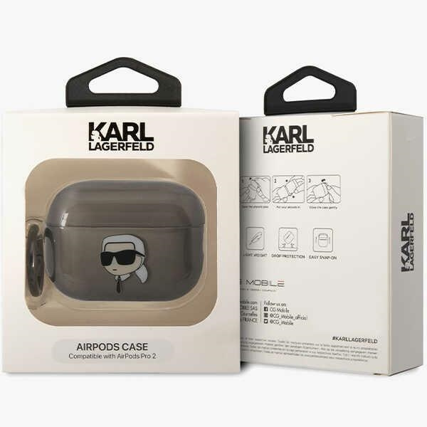 Funda Karl Lagerfeld KKLAP2HNIKTCK Airpods Pro 2 funda negro/negro Iconic Karl Lagerfeld Case