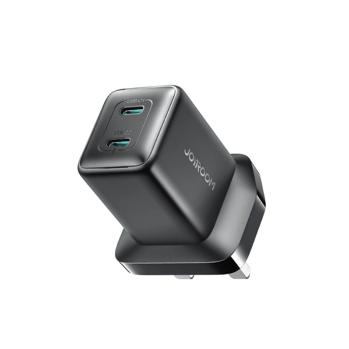 Joyroom JR-TCG17 45W 2 x USB-C Wandladegerät (UK-Stecker) - schwarz