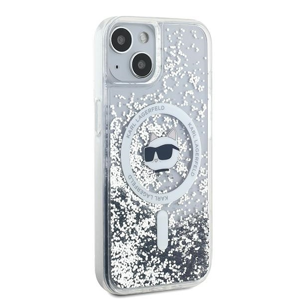 Etui Karl Lagerfeld KLHMP14SLGCHSGH iPhone 14 / 15 / 13 6.1" hardcase transparent Liquid Glitter Choupette Head Magsafe
