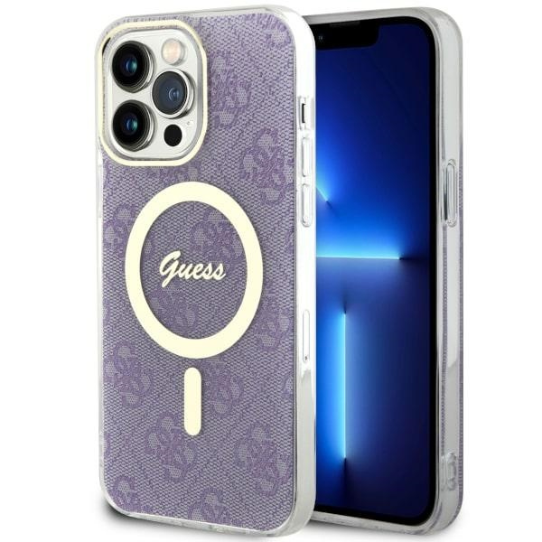 Coque Guess GUHMP14XH4STU iPhone 14 Pro Max 6.7" violet/mauve durcase 4G MagSafe Case