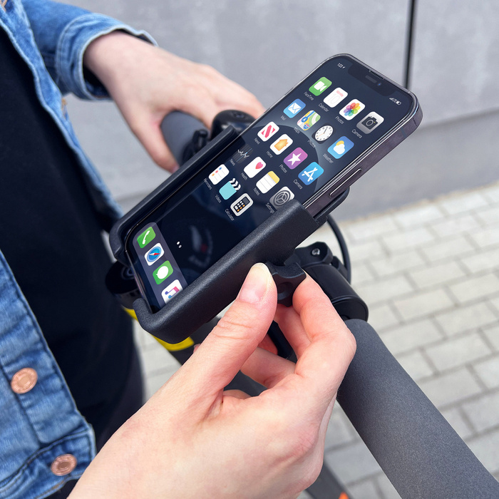 Wozinsky support de téléphone en métal pour vélo, scooter noir (WBHBK3)