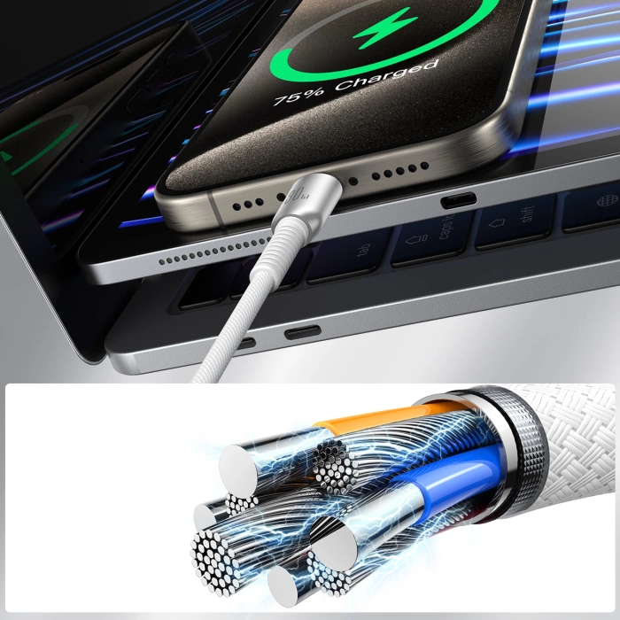 Joyroom S-A51 Cutting-Edge Series 30W USB-C - Lightning cable 1.2m - gray