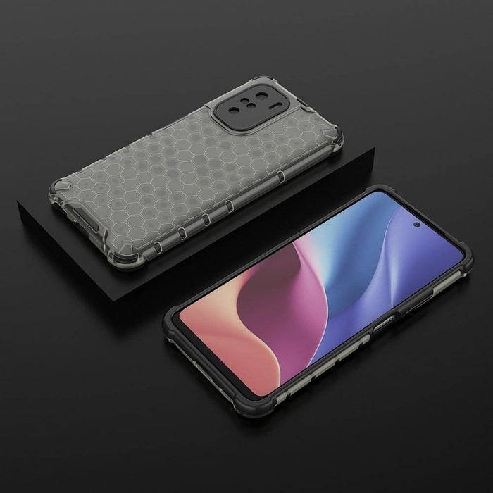 Honeycomb coque housse blindée avec cadre en gel Xiaomi Redmi K40 Pro+ / K40 Pro / K40 / Poco F3 noir