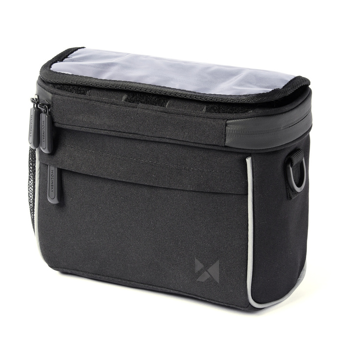 Wozinsky borsa da manubrio per bicicletta borsa a tracolla per bici nera (WBHBB-01)