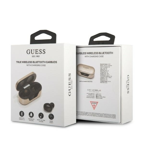 Guess headphones Bluetooth GUTWST31ED TWS + gold/gold docking station