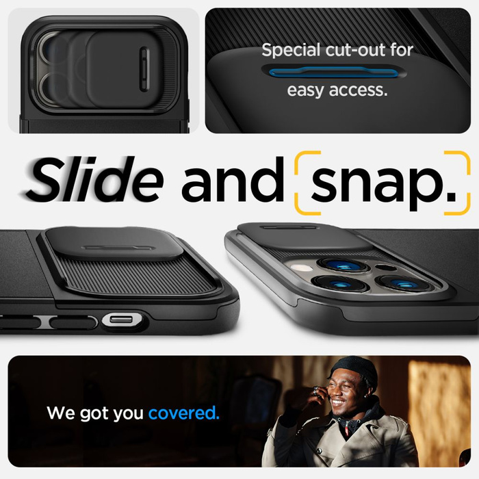 Cover Spigen IPhone 14 PRO OPTIK Armor Mag MagSafe NERO