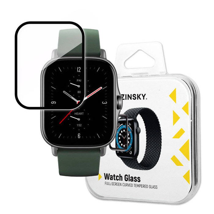 Wozinsky Watch Verre Verre Hybride pour Xiaomi Amazfit GTS 2E Noir