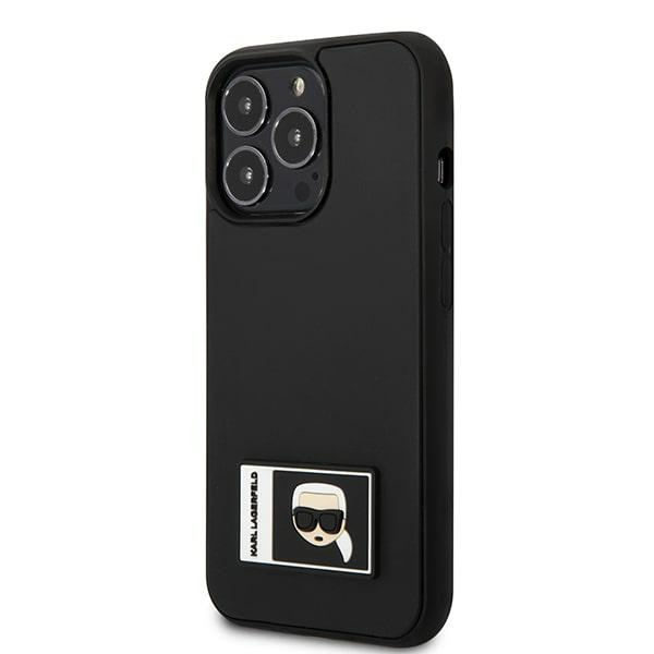 Hülle KARL LAGERFELD Apple iPhone 13 13 Pro Iconik Patch Schwarz Hartcase